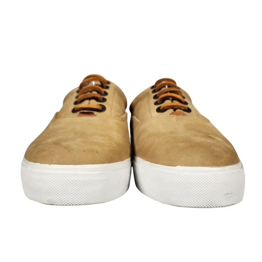 Paul Shark Yachting Men Suede Sneakers Casual Lace Up Beige EU 41 US 8